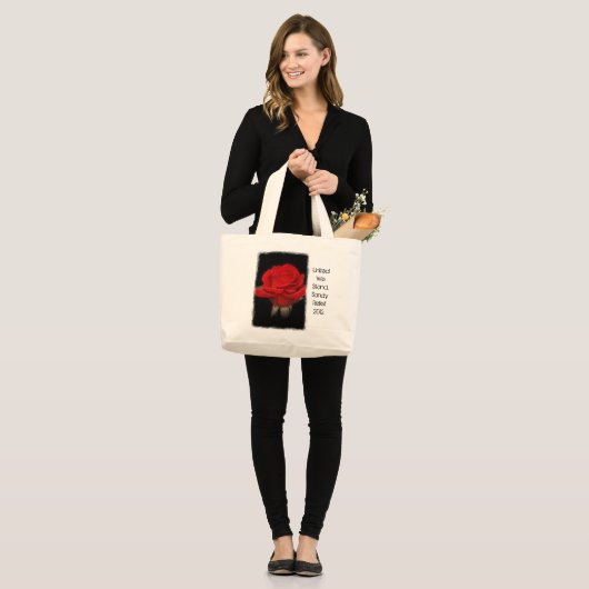 Red Rose Hurricane Sandy Relief Grote Tote Bag (Voorkant (model))