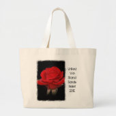 Red Rose Hurricane Sandy Relief Grote Tote Bag (Voorkant)