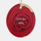 Red Rose huwelijksaanzoek idee Ornament (Links)