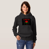 Red Rose I Love You Black Pullover Hoodie (Voorkant volledig)