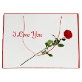 Red Rose ik hou van je design Groot Cadeauzakje (Voorkant)