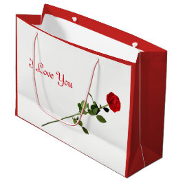 Red Rose ik hou van je design Groot Cadeauzakje