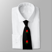 Red Rose ik hou van je Unisex Stropdas. Stropdas (Gebonden)