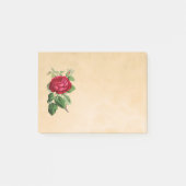 Red Rose Illustration on a Tan Background Post-it® Notes (Voorkant)