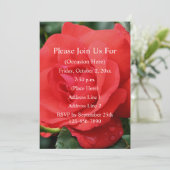Red Rose In Bloom Floral  Kaart (Staand voorkant)