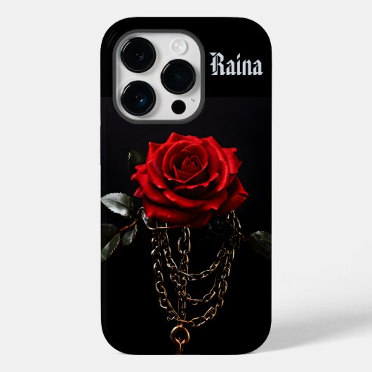 Red Rose in ketens Gothic Case-Mate iPhone Case (Achterkant)
