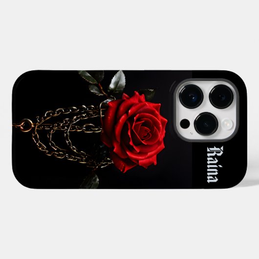 Red Rose in ketens Gothic Case-Mate iPhone Case (Achterkant (horizontaal))