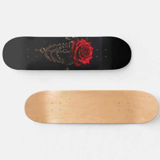 Red Rose in ketens Gothic Persoonlijk Skateboard (Horizontaal)