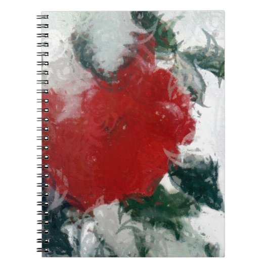 Red Rose in sneeuw Notitieboek (Voorkant)