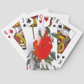 Red Rose in sneeuw Pokerkaarten (Achterkant)