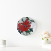 Red Rose in sneeuw Ronde Klok (Huis)