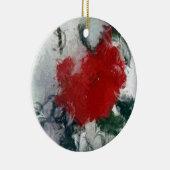 Red Rose in Snow Ornament (Rechts)