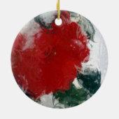 Red Rose in Snow Ornament (Achterkant)