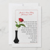 Red Rose in vaas voor bruiloft Vow Renewal Kaart (Voorkant)