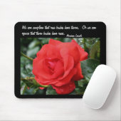 Red Rose Inspirerend Attitude Quote Muismat (Met muis)