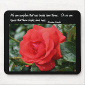 Red Rose Inspirerend Attitude Quote Muismat (Voorkant)