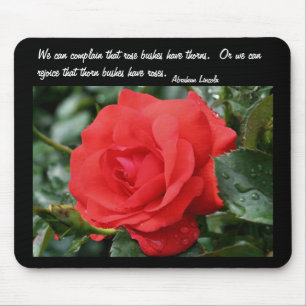 Red Rose Inspirerend Attitude Quote Muismat