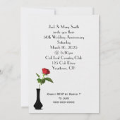 Red Rose Jubileum Dinner Party Kaart (Achterkant)