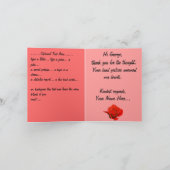 Red Rose Kards Flowers Aangepast Wenskaart Kaart (Binnen)