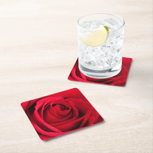 Red Rose Kartonnen Onderzetters (Insitu)