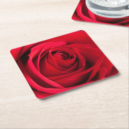 Red Rose Kartonnen Onderzetters