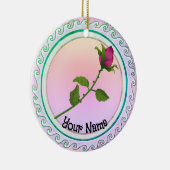 Red Rose Keramisch Ornament (Rechts)