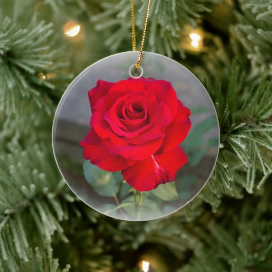 Red Rose Keramisch Ornament (Boom)