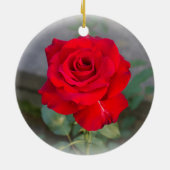 Red Rose Keramisch Ornament (Achterkant)