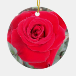 Red Rose Keramisch Ornament