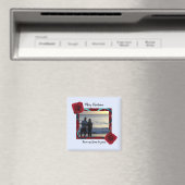 Red Rose kerstfoto Magnet (Insitu (Vaatwasser))