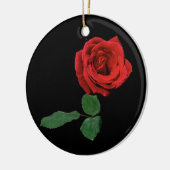 Red Rose kerstversiering Keramisch Ornament (Links)