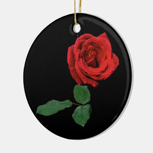 Red Rose kerstversiering Keramisch Ornament (Links)