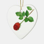 Red Rose kerstversiering Keramisch Ornament (Links)