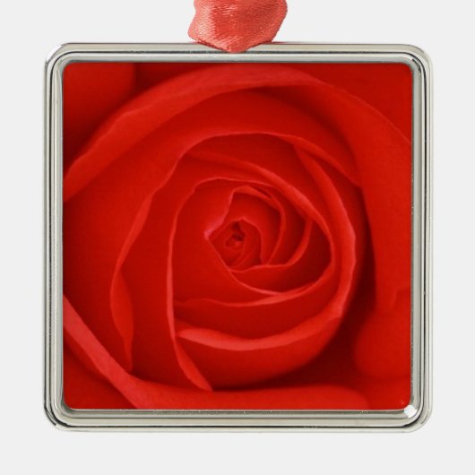 Red Rose kerstversiering Metalen Ornament (Voorkant)