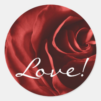 Red Rose, liefje! Ronde Sticker