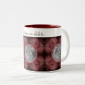 Red Rose Lijst gepersonaliseerd Uw foto toevoegen Tweekleurige Koffiemok (Voorkant rechts)