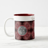 Red Rose Lijst gepersonaliseerd Uw foto toevoegen Tweekleurige Koffiemok (Links)