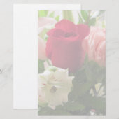 Red Rose & Lilies Transparent Briefpapier (Voorkant / Achterkant)