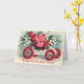 Red Rose Lily of the Valley Vergeet-Me-Not Kaart (Gele Bloem)