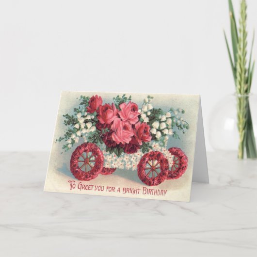 Red Rose Lily of the Valley Vergeet-Me-Not Kaart (Voorkant)