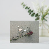 Red Rose Lost op Zee Briefkaart (Staand voorkant)