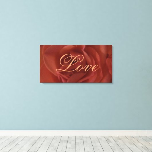 Red Rose Love Canvas (Insitu (Houten vloer))