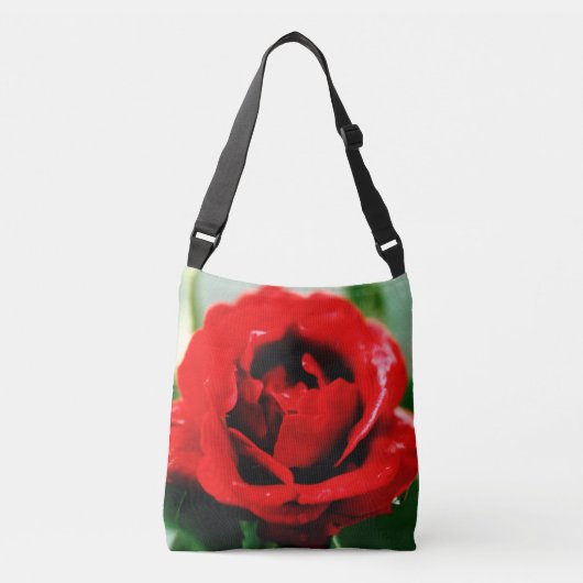 Red Rose Love Crossbody Tas (Voorkant)