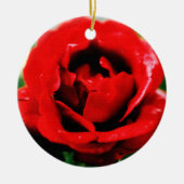 Red Rose Love Keramisch Ornament (Voorkant)