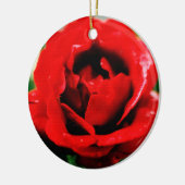 Red Rose Love Keramisch Ornament (Links)