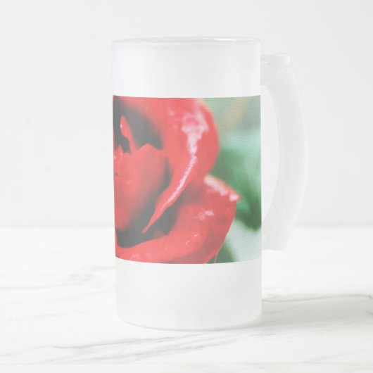 Red Rose Love Matglas Bierpul (Voorkant rechts)