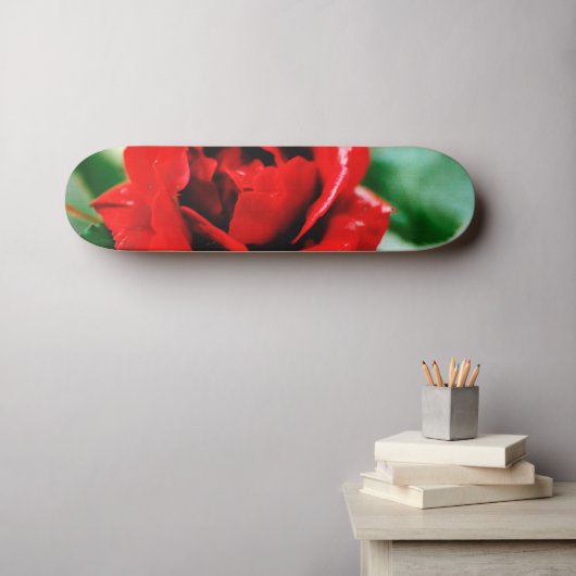 Red Rose Love Persoonlijk Skateboard (Muurkunst (Horizontaal))