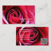 Red Rose Love Petals Visitekaartje (Voorkant / Achterkant)