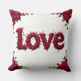 Red Rose LOVE Pillow Romantic Valentine's Day Gift Kussen
