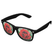 Red Rose Love Retro Zonnebril (Gekanteld)
